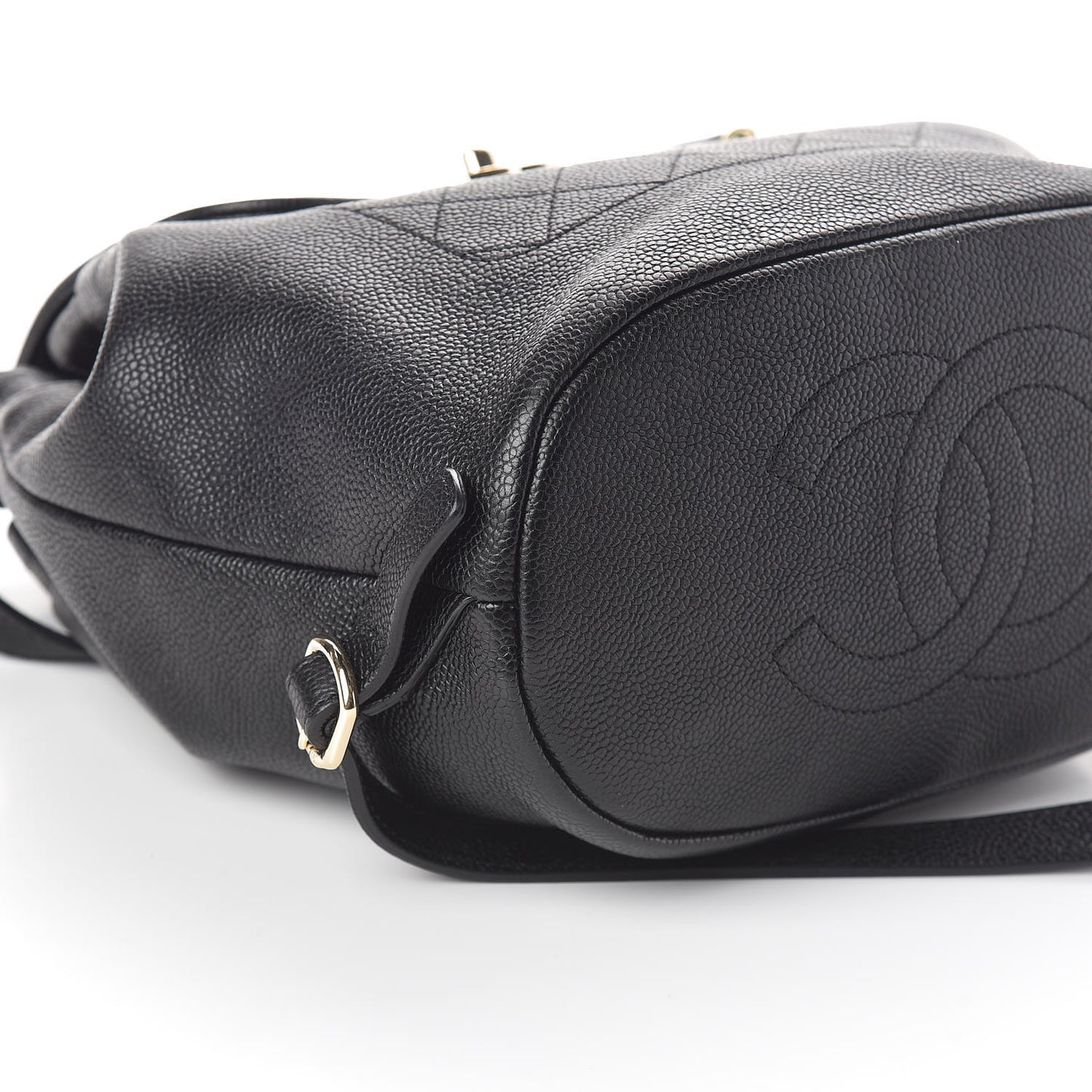 Caviar Stitched Backpack Black