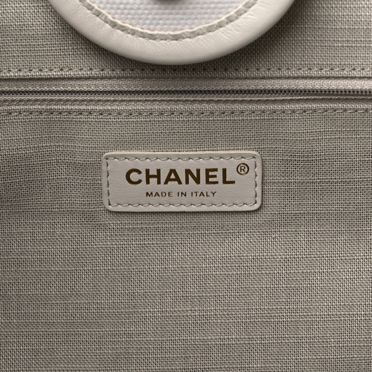 Chanel Cotton Large Deauville Tote White 7 of 13
