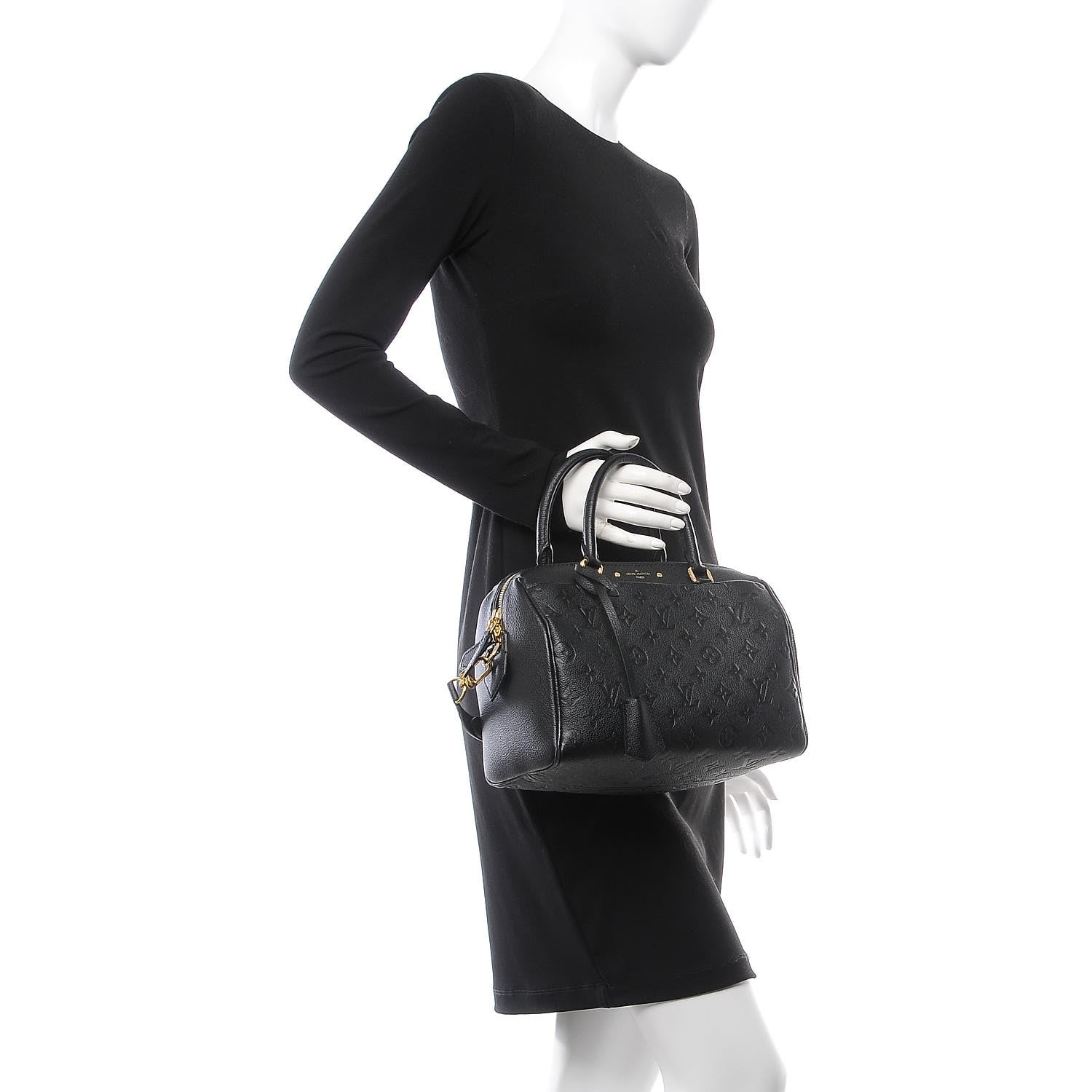 Louis Vuitton Empreinte Speedy Bandouliere 25 NM Black 3 of 8