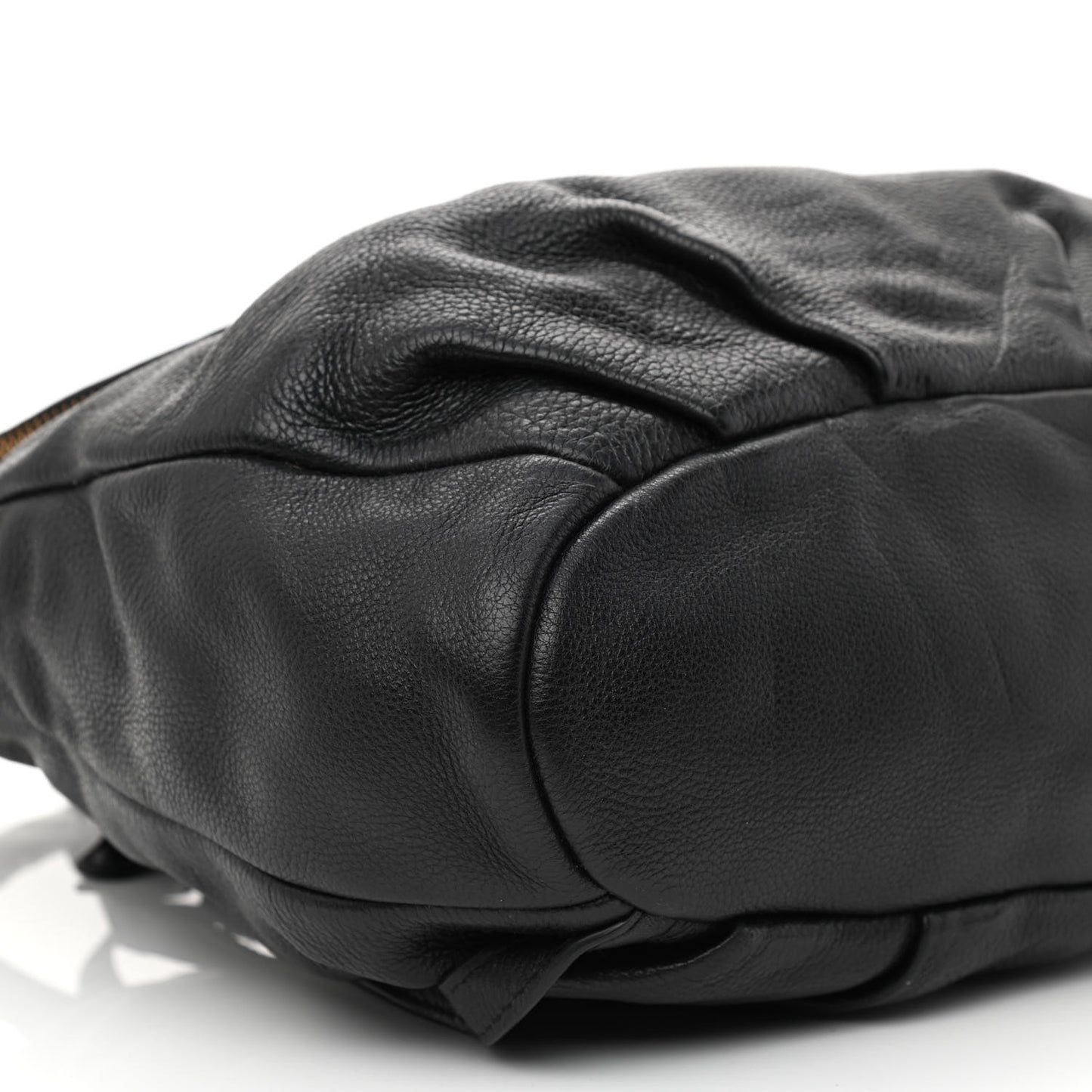 Pebbled Calfskin Backpack Black