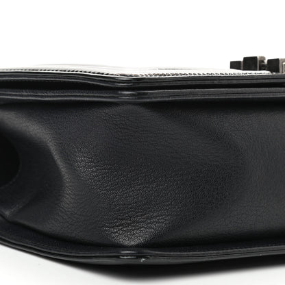 Chanel Goatskin Quilted Patent Medium Duo Boy Flap Black 8 of 9