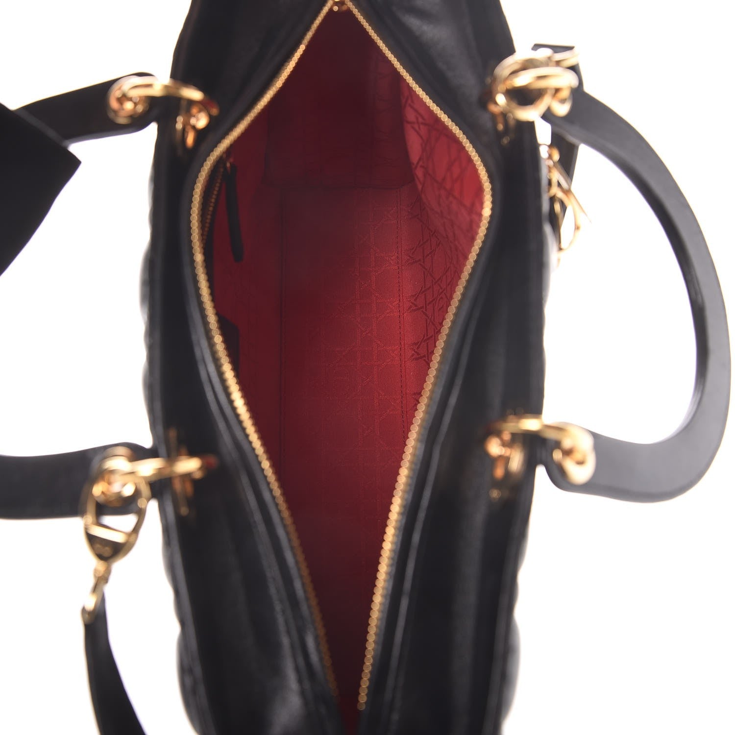 Christian Dior Lambskin Cannage Large Lady Dior Black 6 of 8