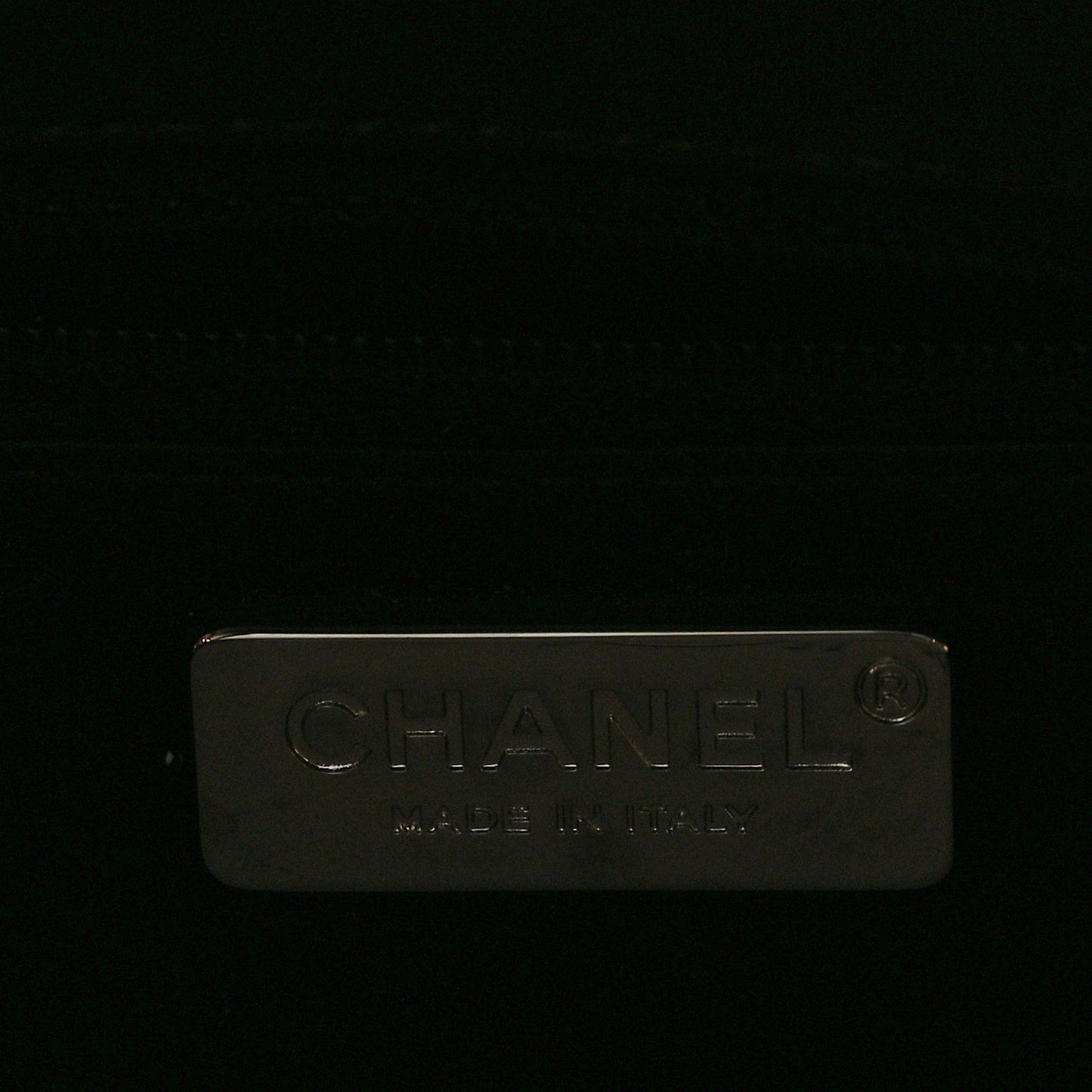 Lambskin Chevron Evening Clutch Black