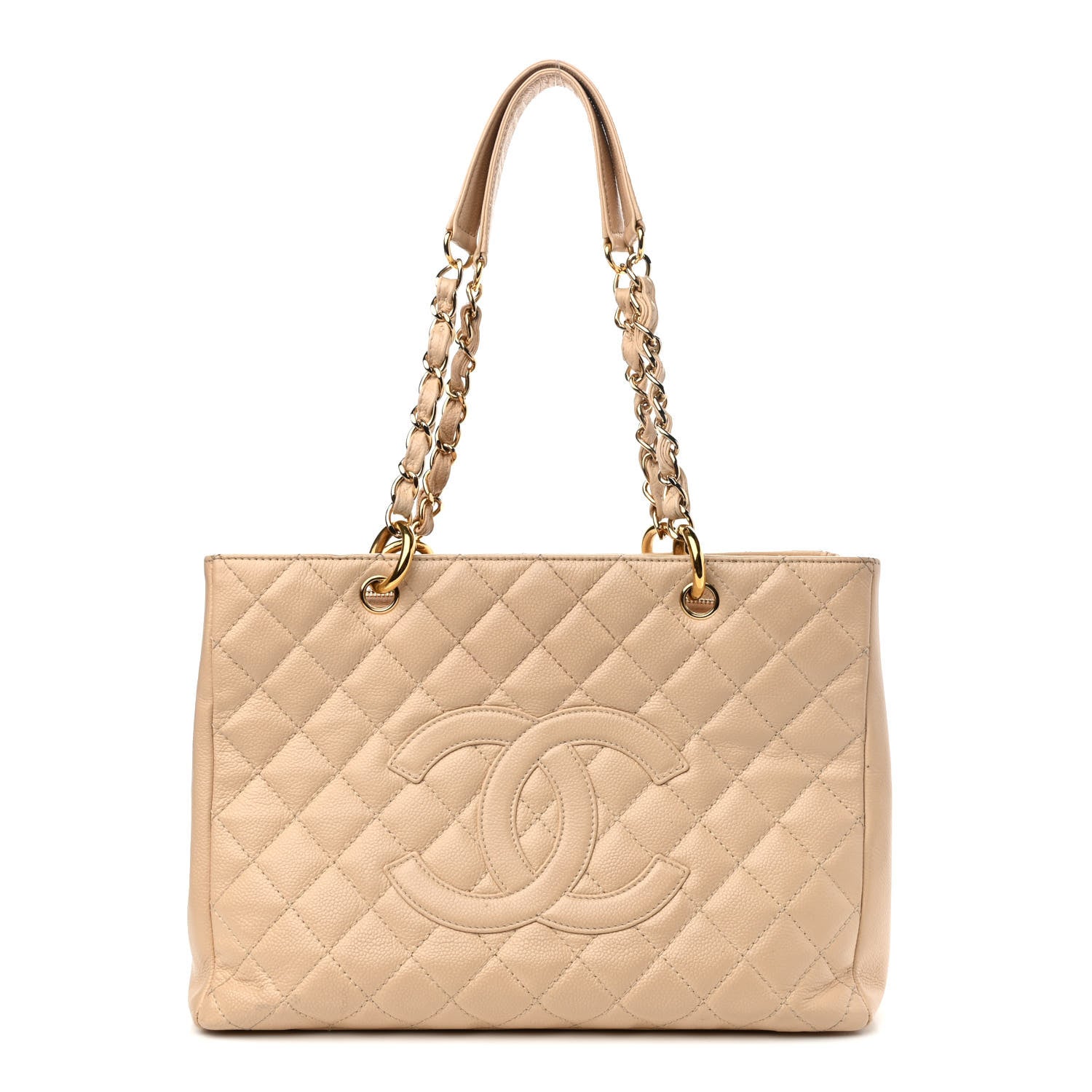 Chanel Caviar Quilted Grand Shopping Tote GST Beige Clair 1 of 15