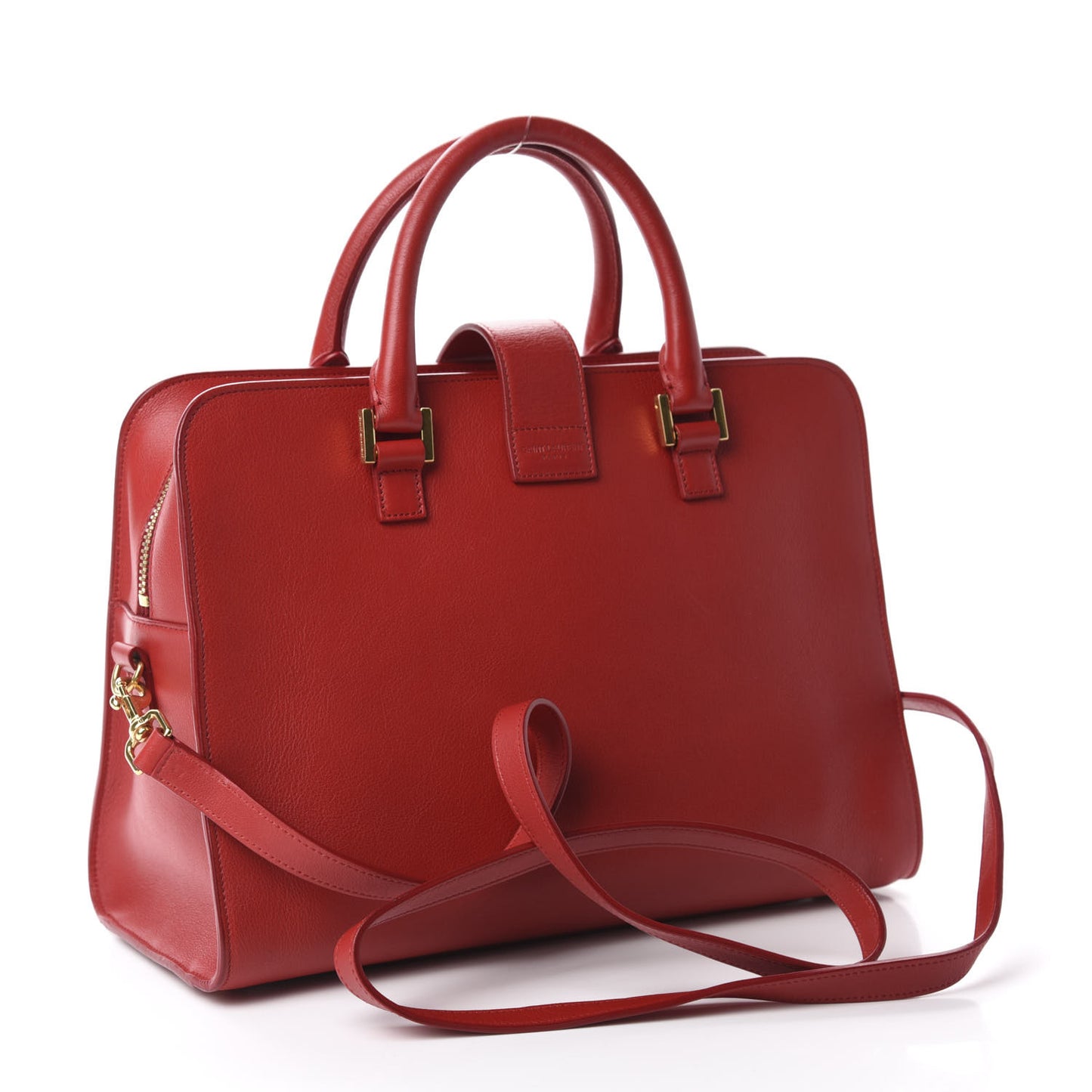 Calfskin Small Monogram Cabas Red