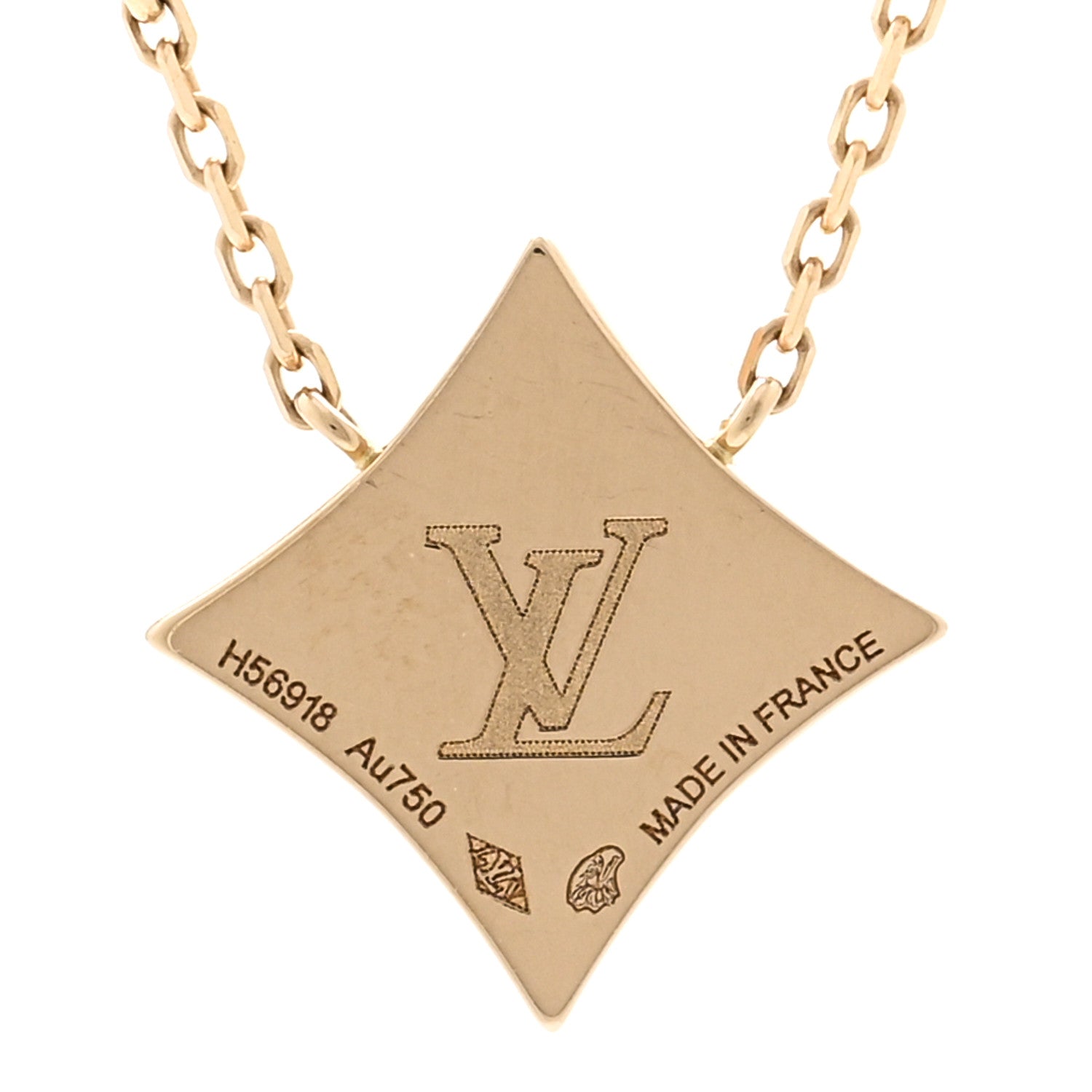Louis Vuitton 18K Yellow Gold Diamond Amazonite Color Blossom BB Star Pendant Necklace 5 of 6
