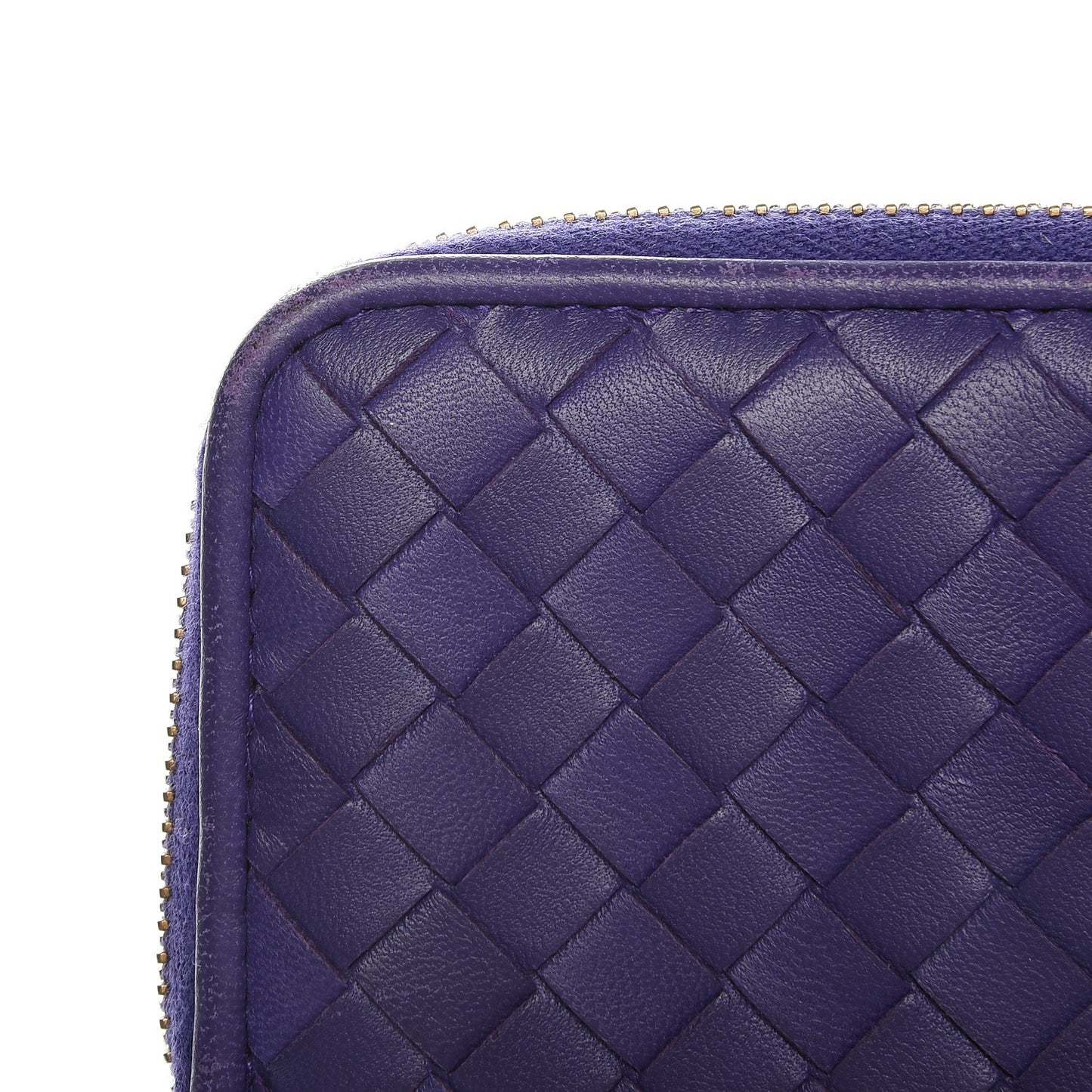 Nappa Intrecciato Zip Around Coin Purse Anemone