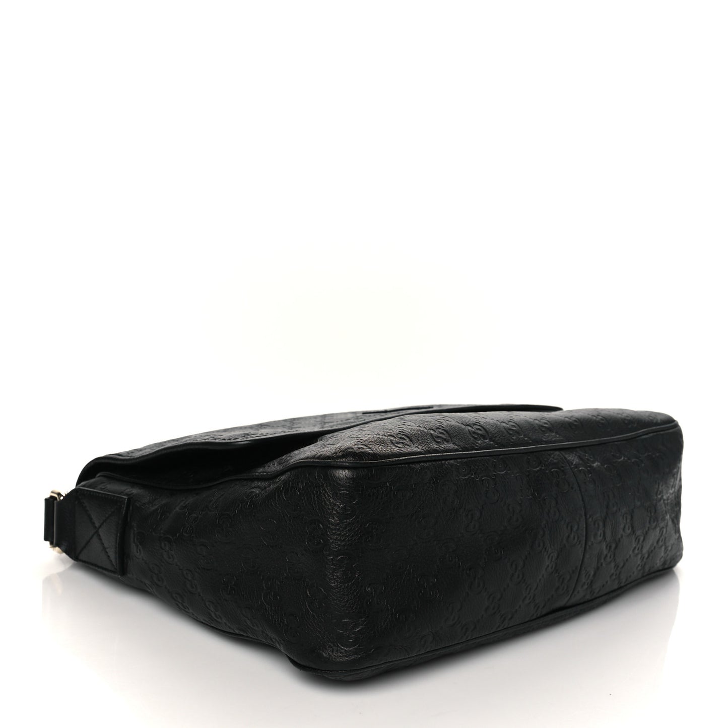Guccissima Medium Flap Messenger Bag Black