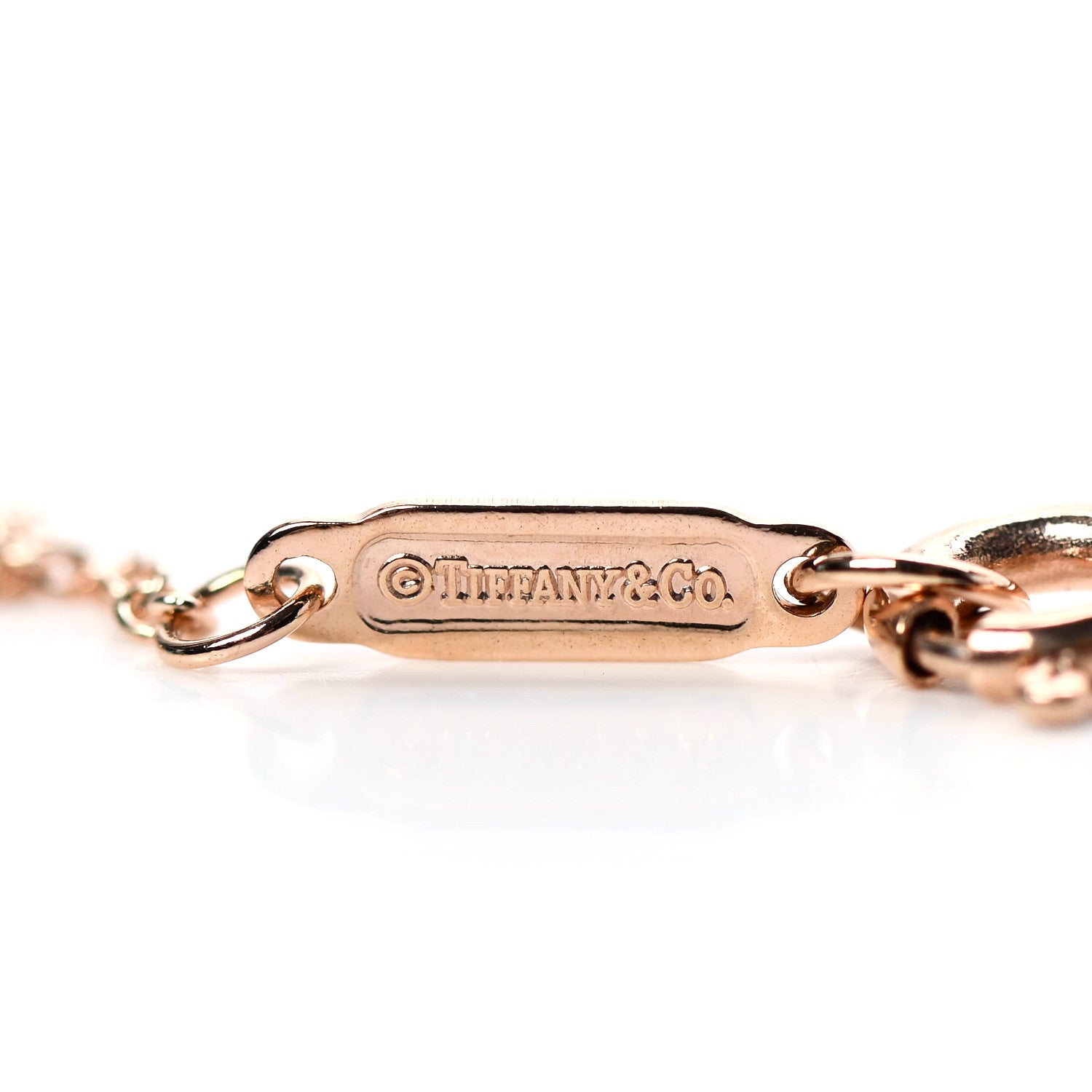 Tiffany 18K Rose Gold Diamond Heart Lock Pendant Necklace 6 of 7