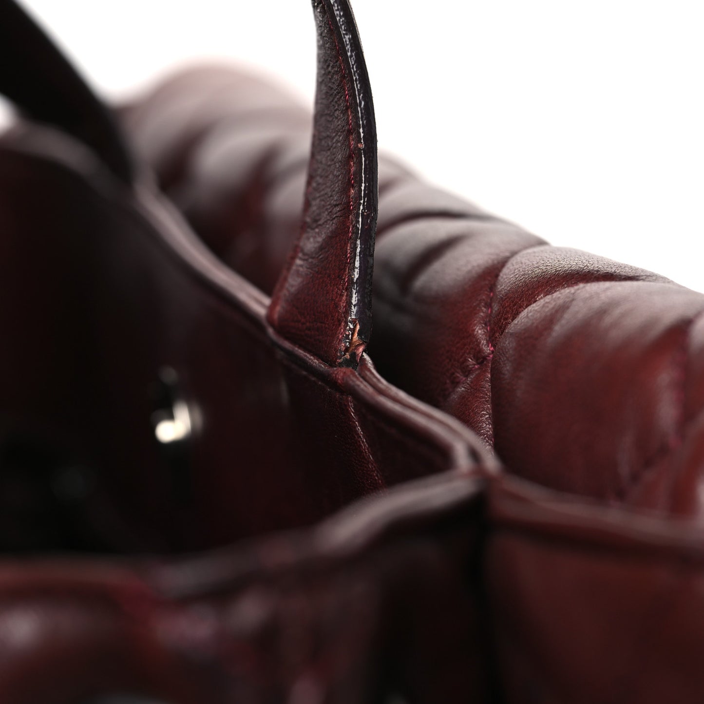 Lambskin Quilted Chanel 3 Maxi Tote Burgundy