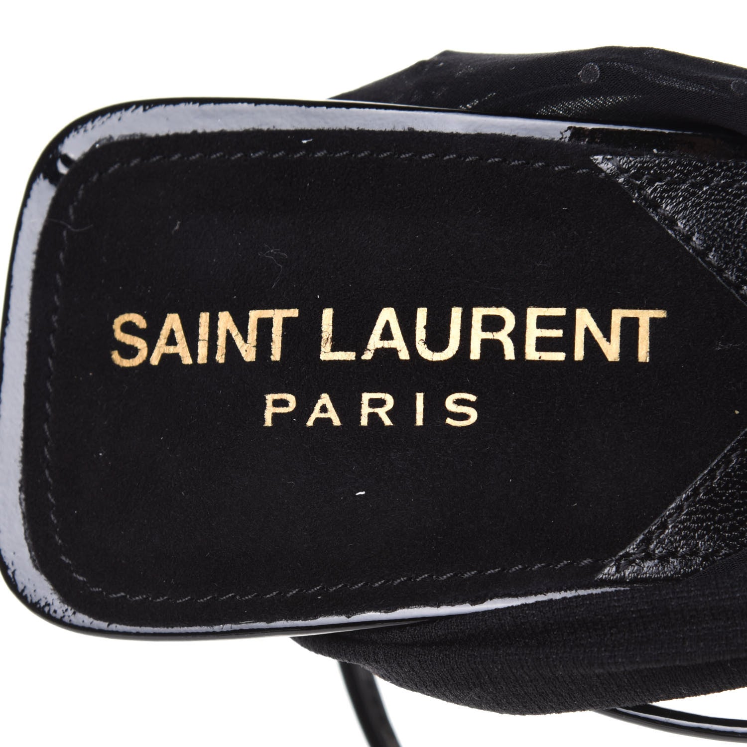 Saint Laurent Patent Calfskin Edie Studded Sock Pumps 35.5 Black 6 of 11