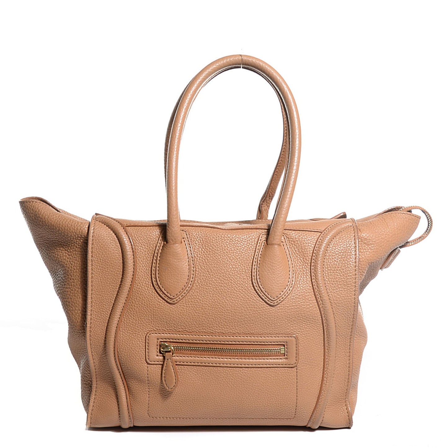 Pebbled Calfskin Mini Luggage Camel