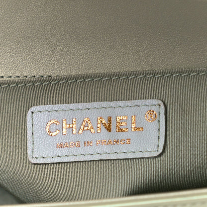 Chanel Patent Calfskin Quilted Medium Boy Flap Light Green 6 of 14