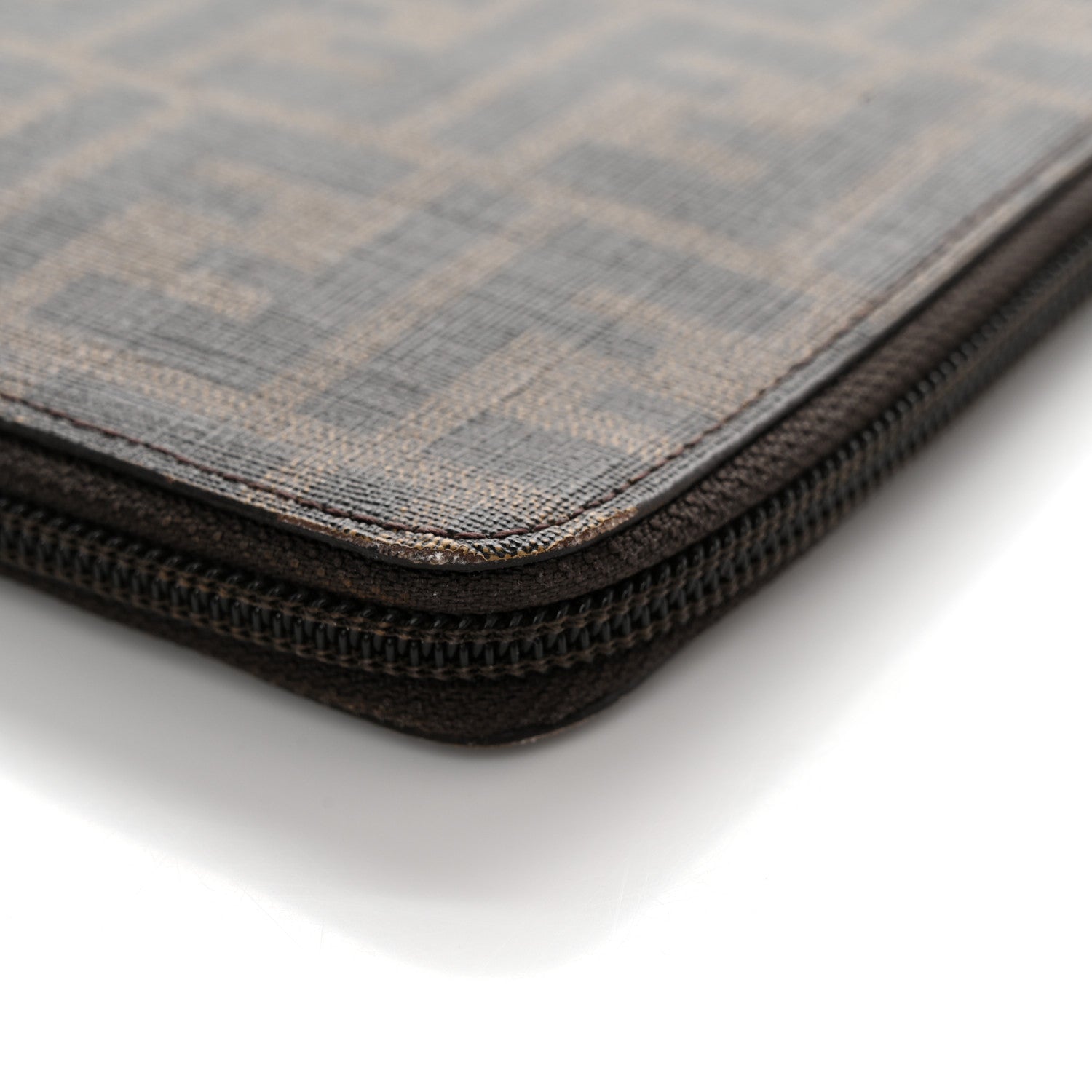 Fendi Zucca Spalmati Zip Around Document Holder Tobacco 11 of 11