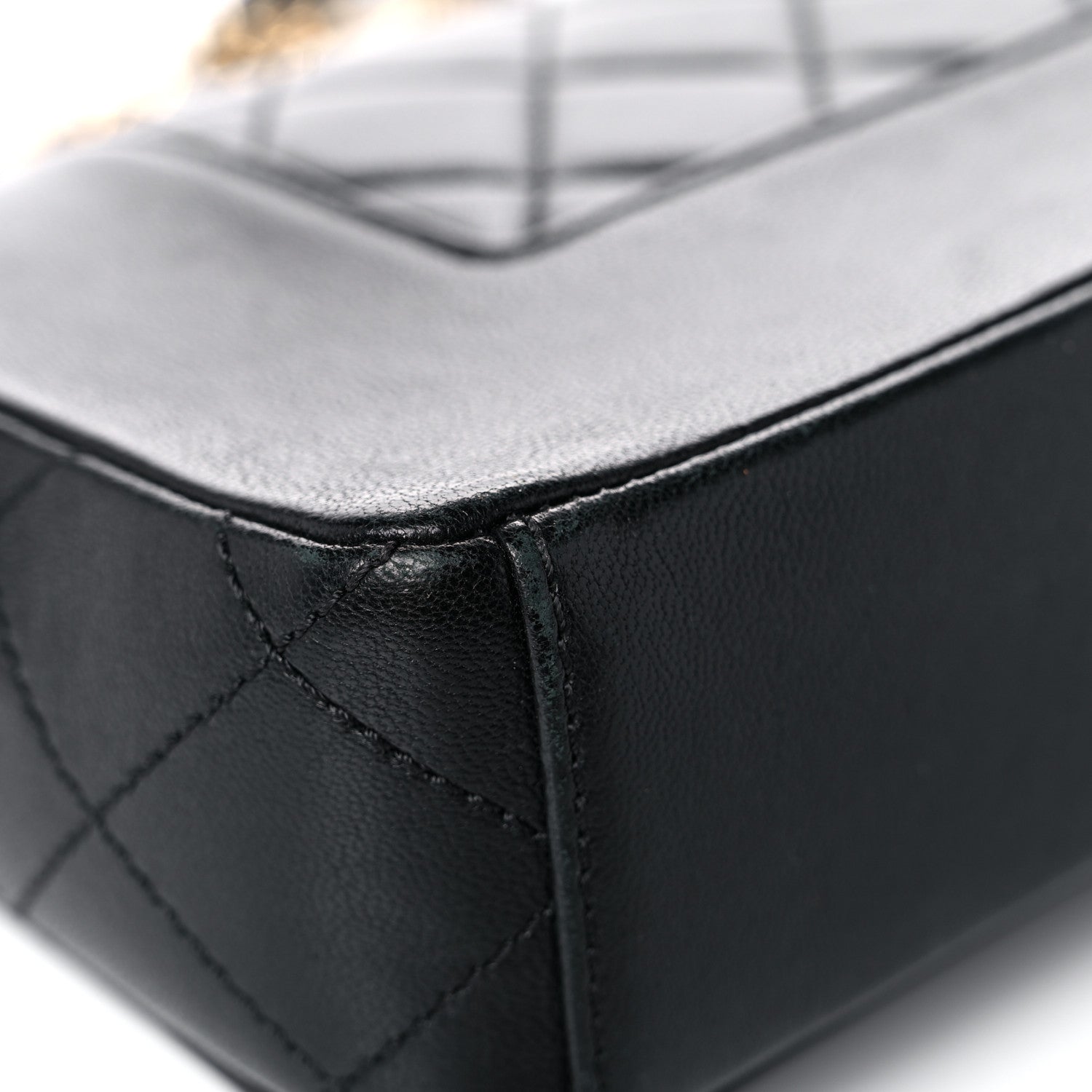 Chanel Sheepskin Quilted Medium Vintage Mademoiselle Flap Black 10 of 24