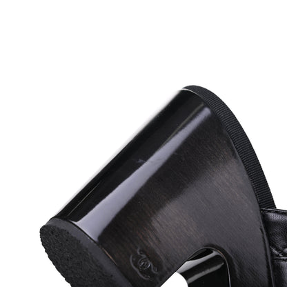 Chanel Lambskin Quilted CC Turn Lock Clogs 41.5 Black 8 of 8