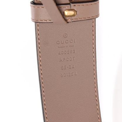 Gucci Calfskin Double G 40mm Belt 85 34 Porcelain Rose 5 of 5