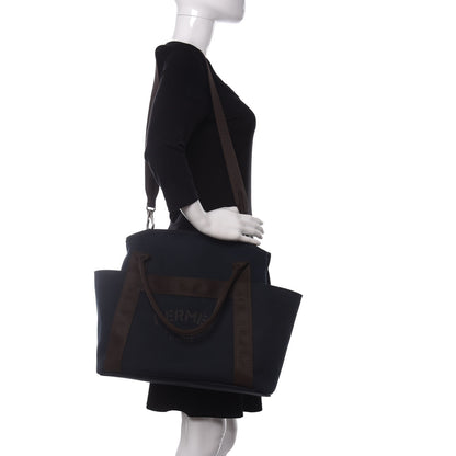 Hermes Toile Sac De Pansage Groom Bleu Navy Feu 2 of 11