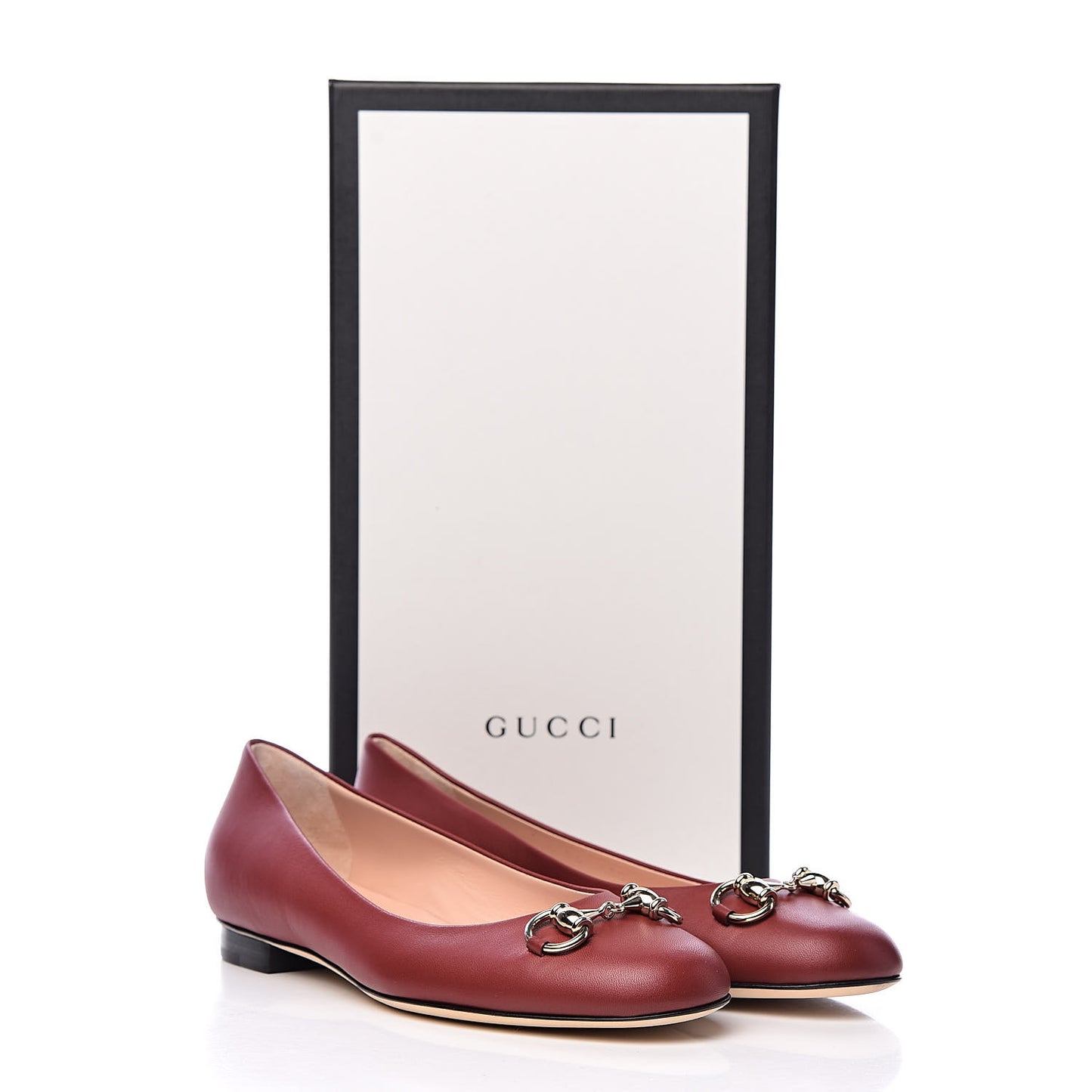 Calfskin Horsebit Ballerina Flats 36 Red
