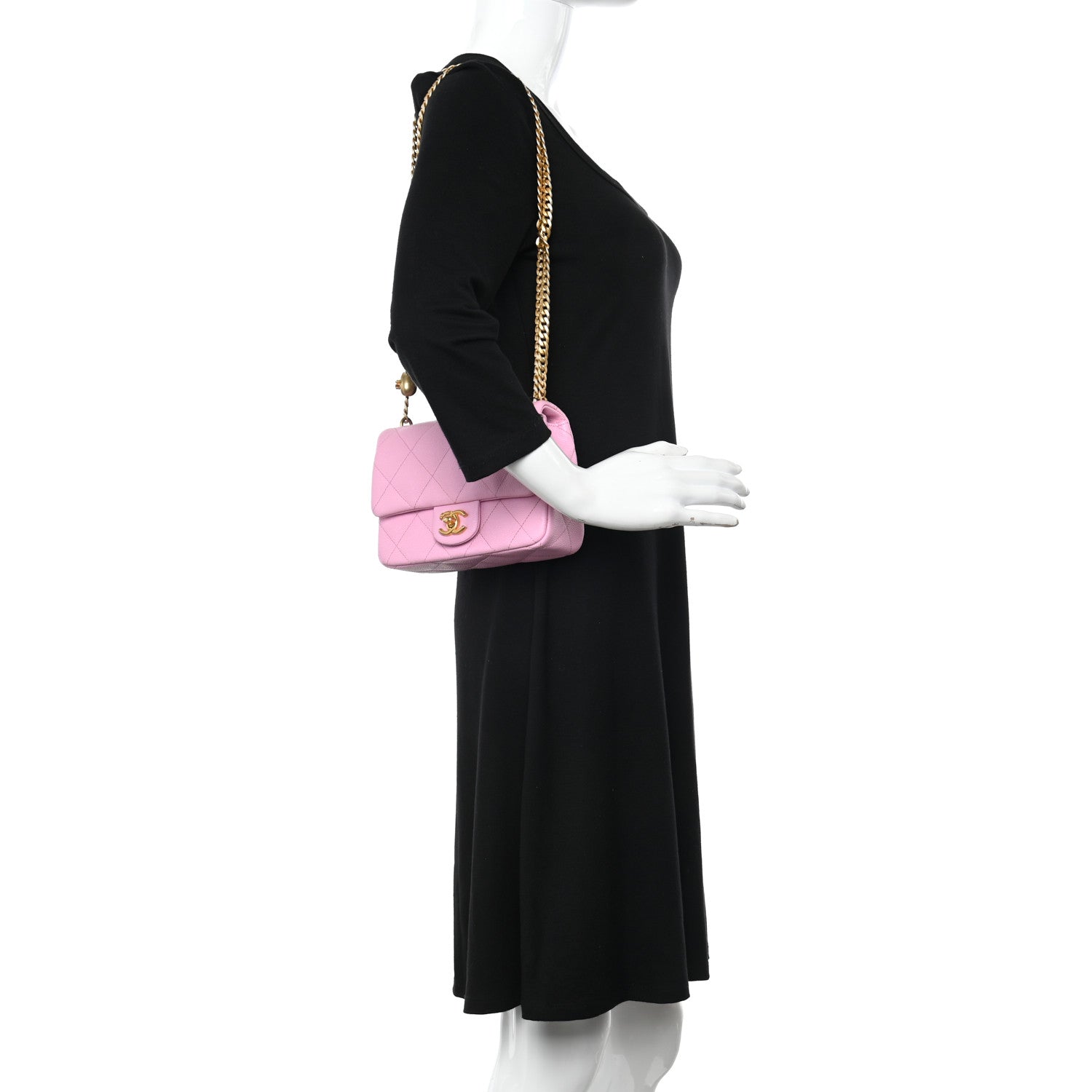 Chanel Caviar Quilted Mini Sweetheart Flap Lilac 2 of 11
