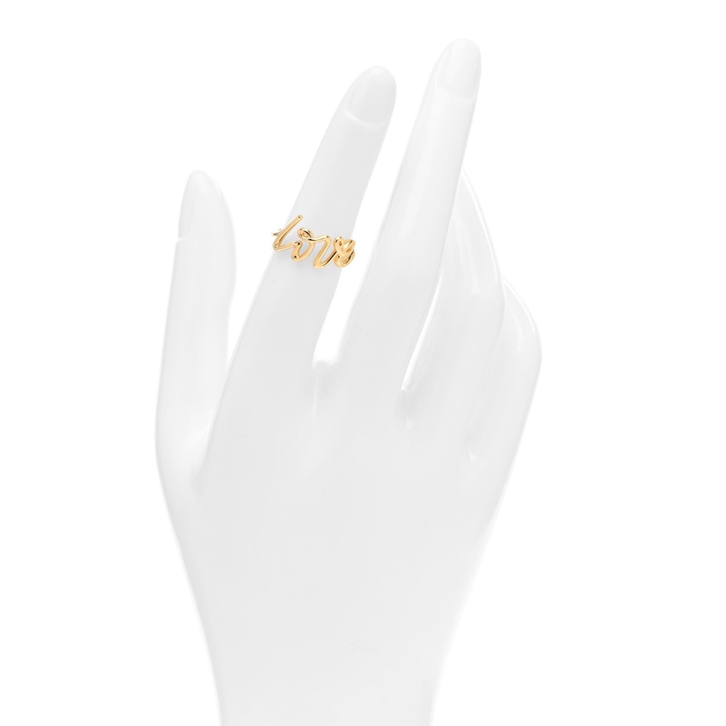 18K Yellow Gold Paloma's Graffiti Love Ring 50 5.5