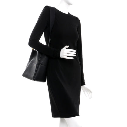 Celine Soft Grained Calfskin Sangle Bucket Bag Black 2 of 8