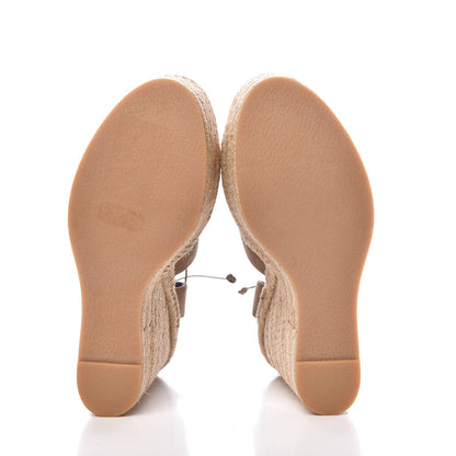 Saint Laurent Kid Scamosciato Espadrille Lace Up Wedges 38.5 New Sigaro 5 of 8