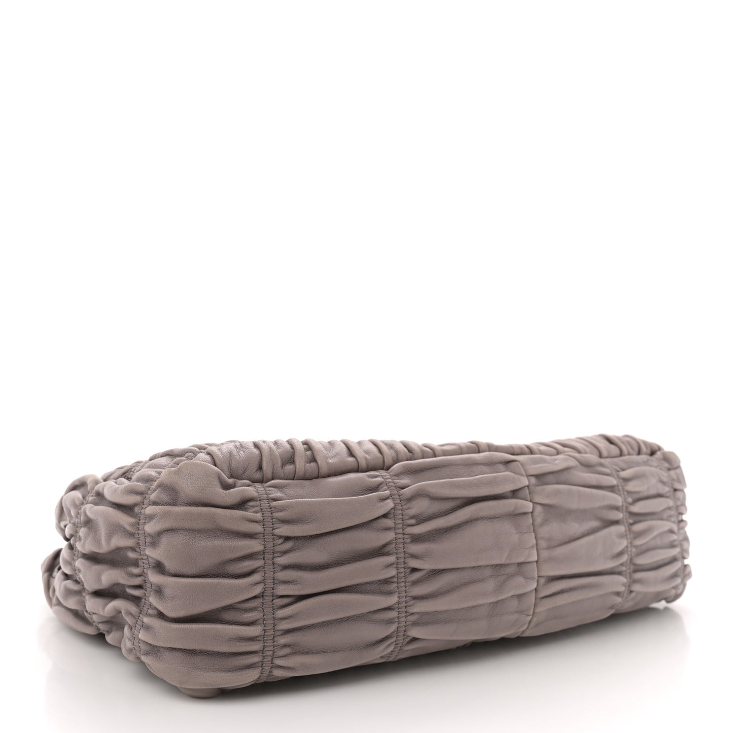 Nappa Gaufre Flap Chain Shoulder Bag Bambu