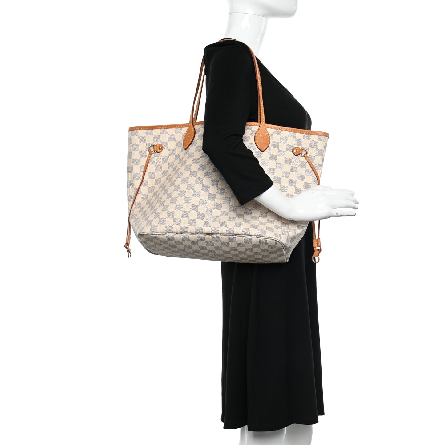 Damier Azur Neo Neverfull MM Rose Ballerine