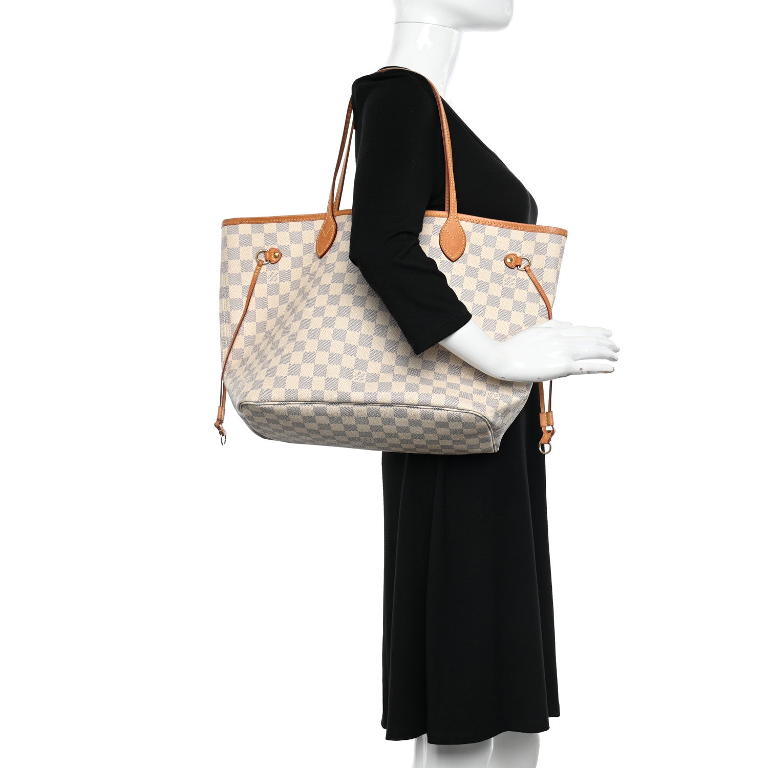 Louis Vuitton Damier Azur Neo Neverfull MM Rose Ballerine 2 of 16