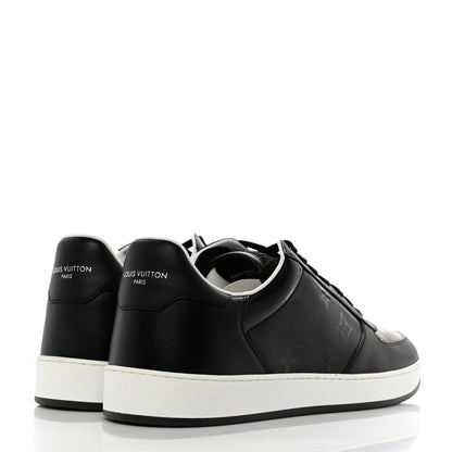 Louis Vuitton Calfskin Monogram Mens Rivoli Sneakers 9 Black 4 of 9