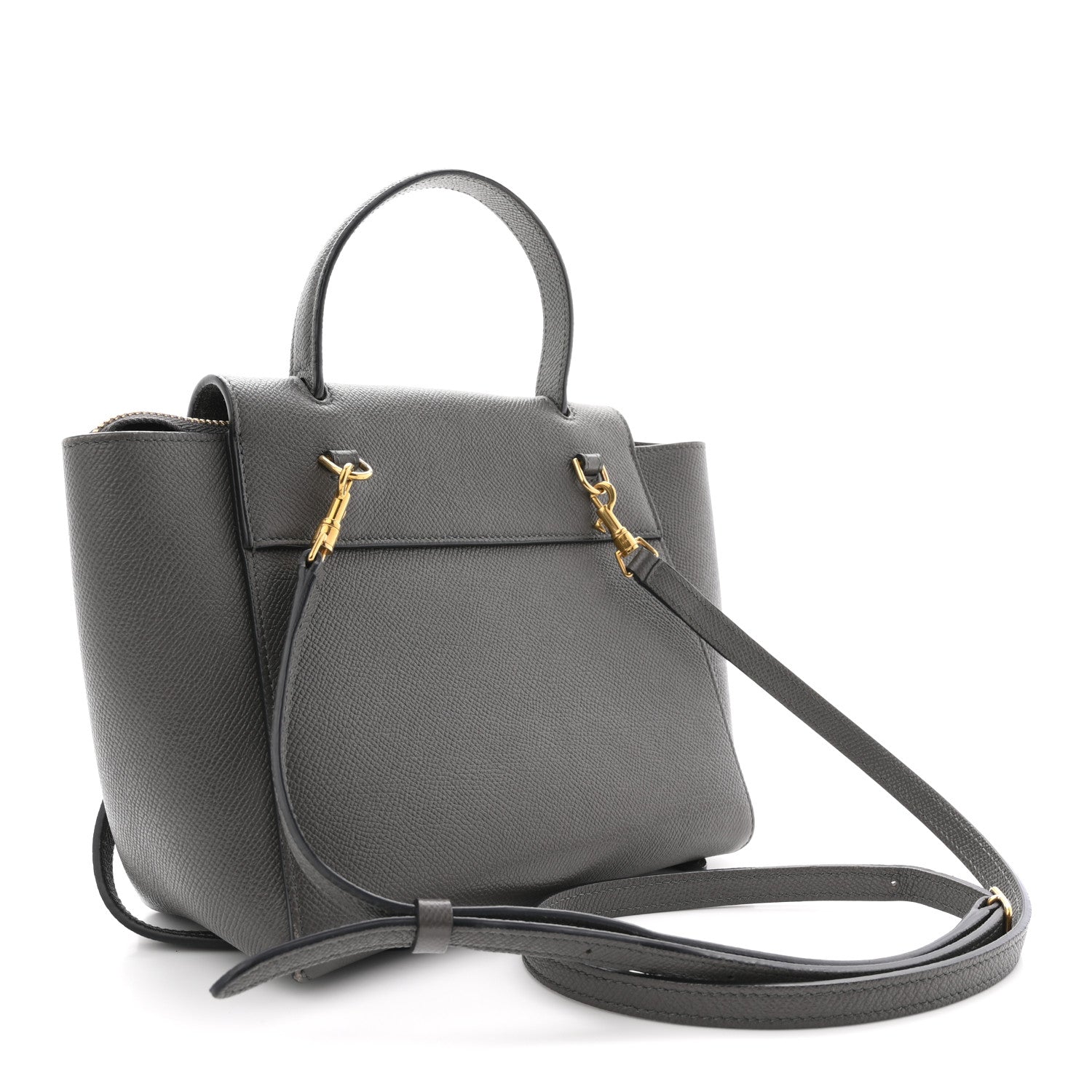 Celine Grained Calfskin Nano Belt Bag Grey 3 of 13
