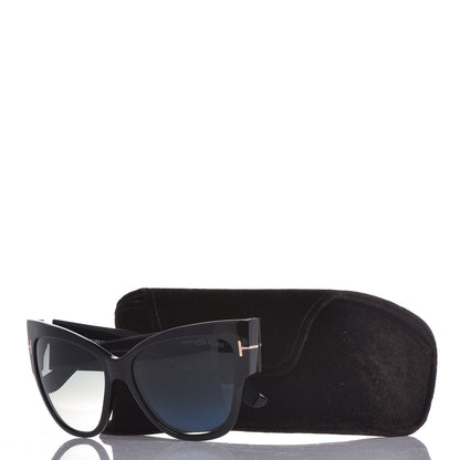 Tom Ford Acetate Anoushka Cat Eye Sunglasses TF371 Black 7 of 7