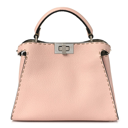 Fendi Cuoio Romano Selleria Bi-Color Medium Peekaboo Iconic Essentially Satchel Cipria Latte 1 of 9
