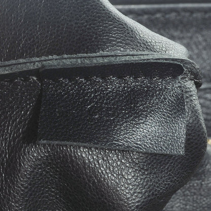 Celine Leather and Tweed Tartan Mini Luggage Bag Midnight 7 of 8