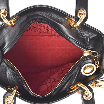 Christian Dior Lambskin Cannage Medium Lady Dior Black 5 of 12