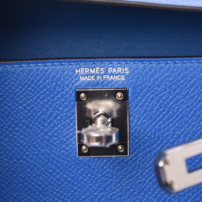 Hermes Epsom Mini Kelly Sellier 20 Bleu Zellige 6 of 8