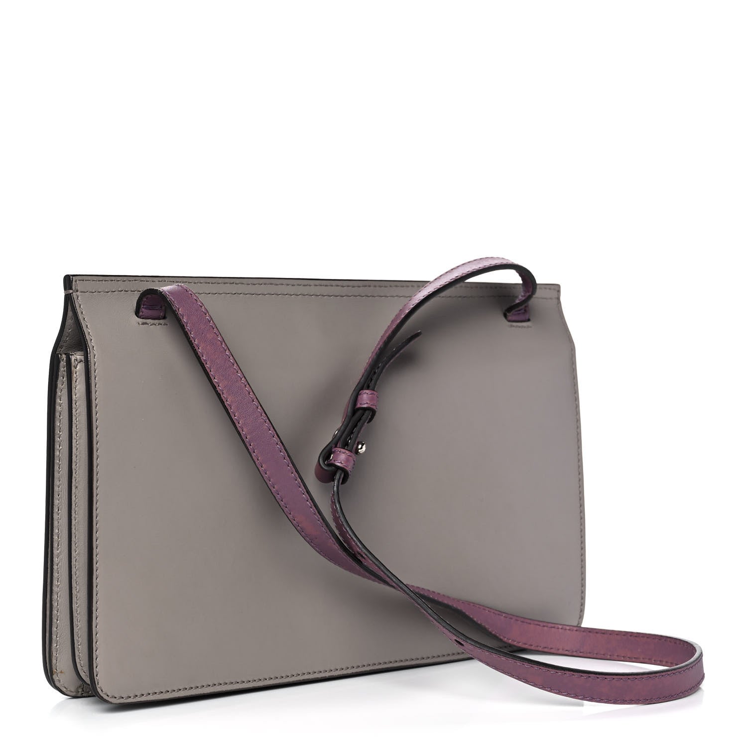 Gucci Calfskin Lady Bamboo Shoulder Bag Grey 2 of 10