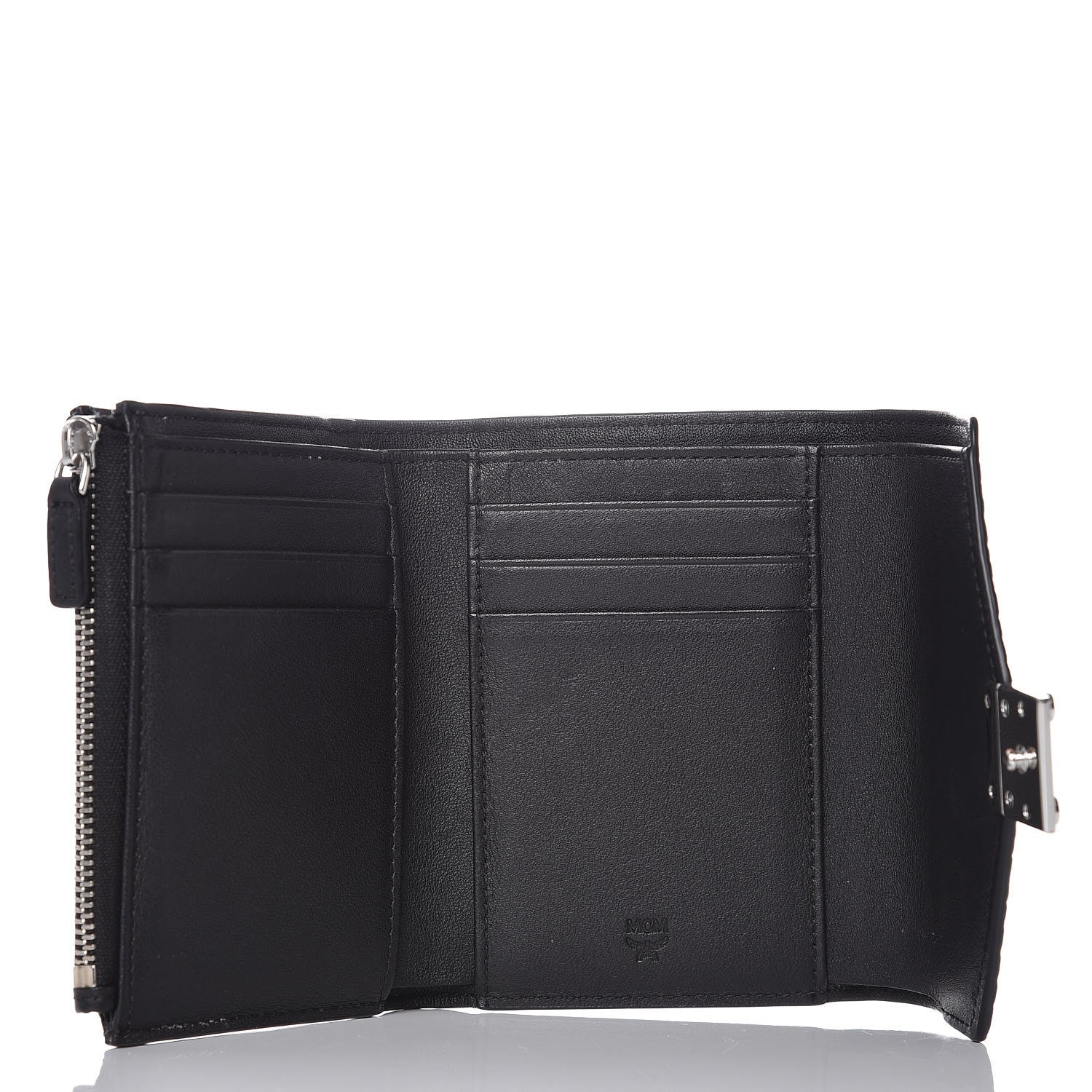 MCM Visetos Compact Wallet Black 5 of 9