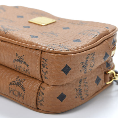 MCM Visetos Camera Crossbody Bag Cognac 6 of 9