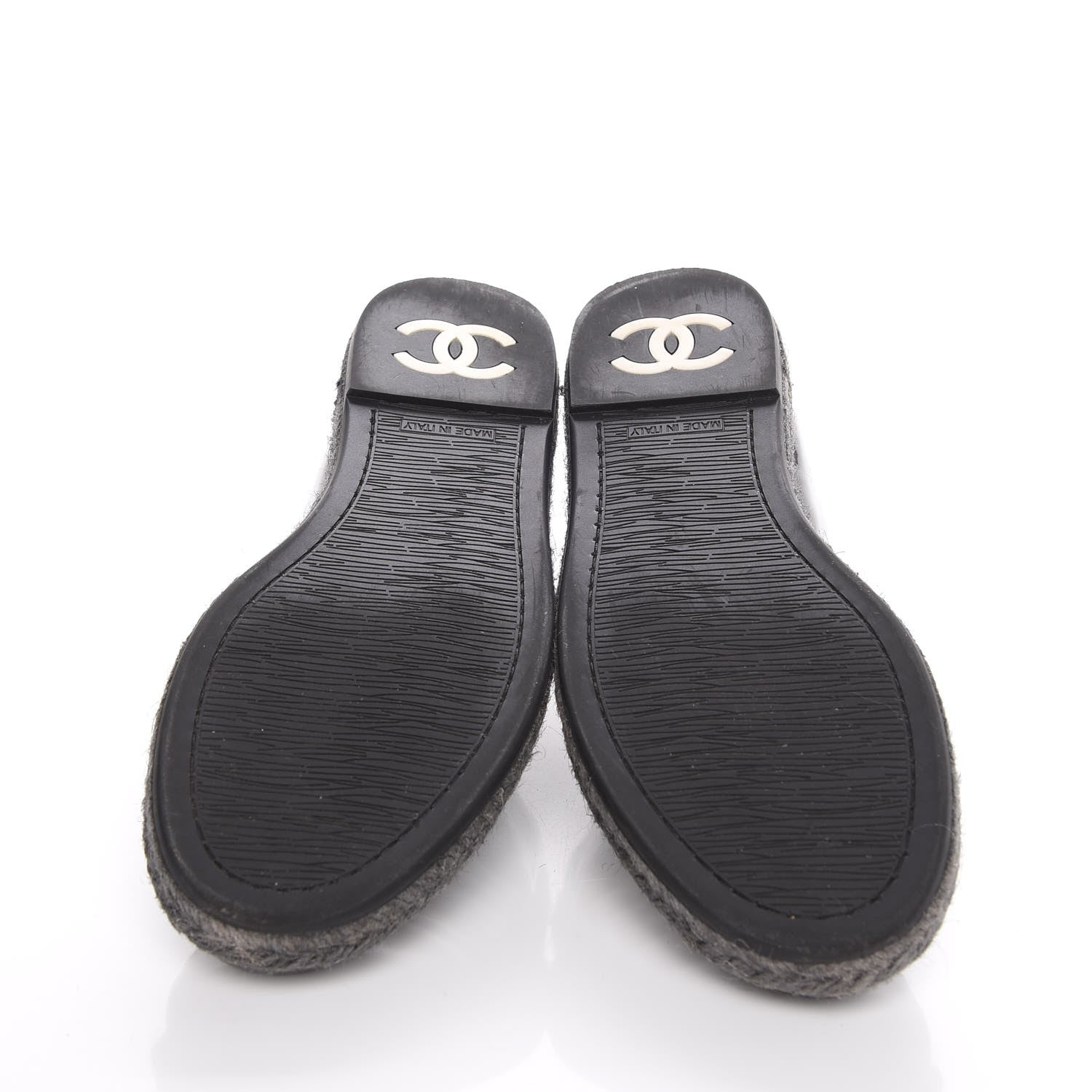 Chanel Patent Calfskin CC Mocassin Loafer Espadrilles 37 Black 8 of 16