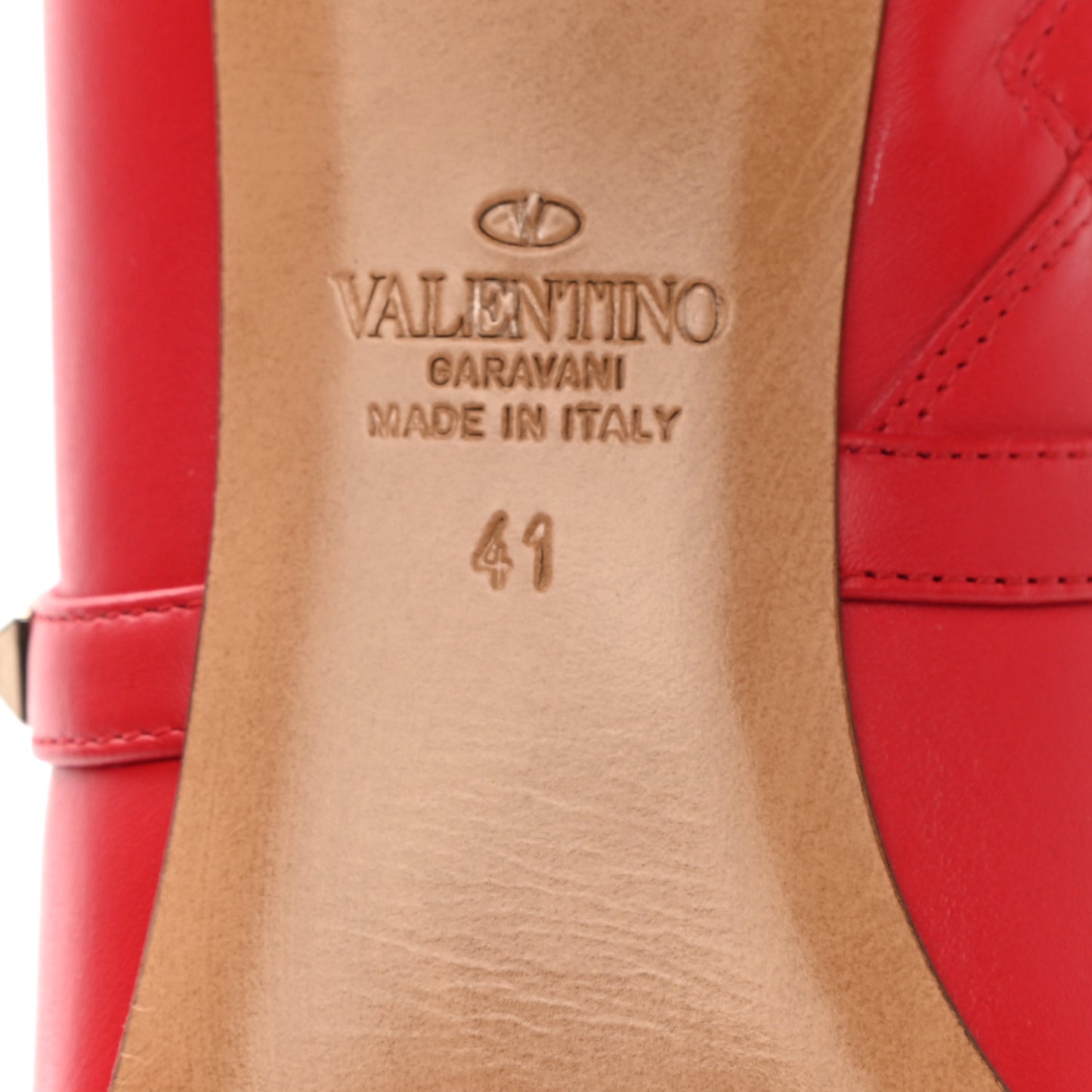 Calfskin Rockstud 85mm Ankle Booties 41 Rouge Pur