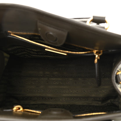 Prada Saffiano Tessuto Nylon Impunturato Quilted Shopper Militare Soleil 7 of 9