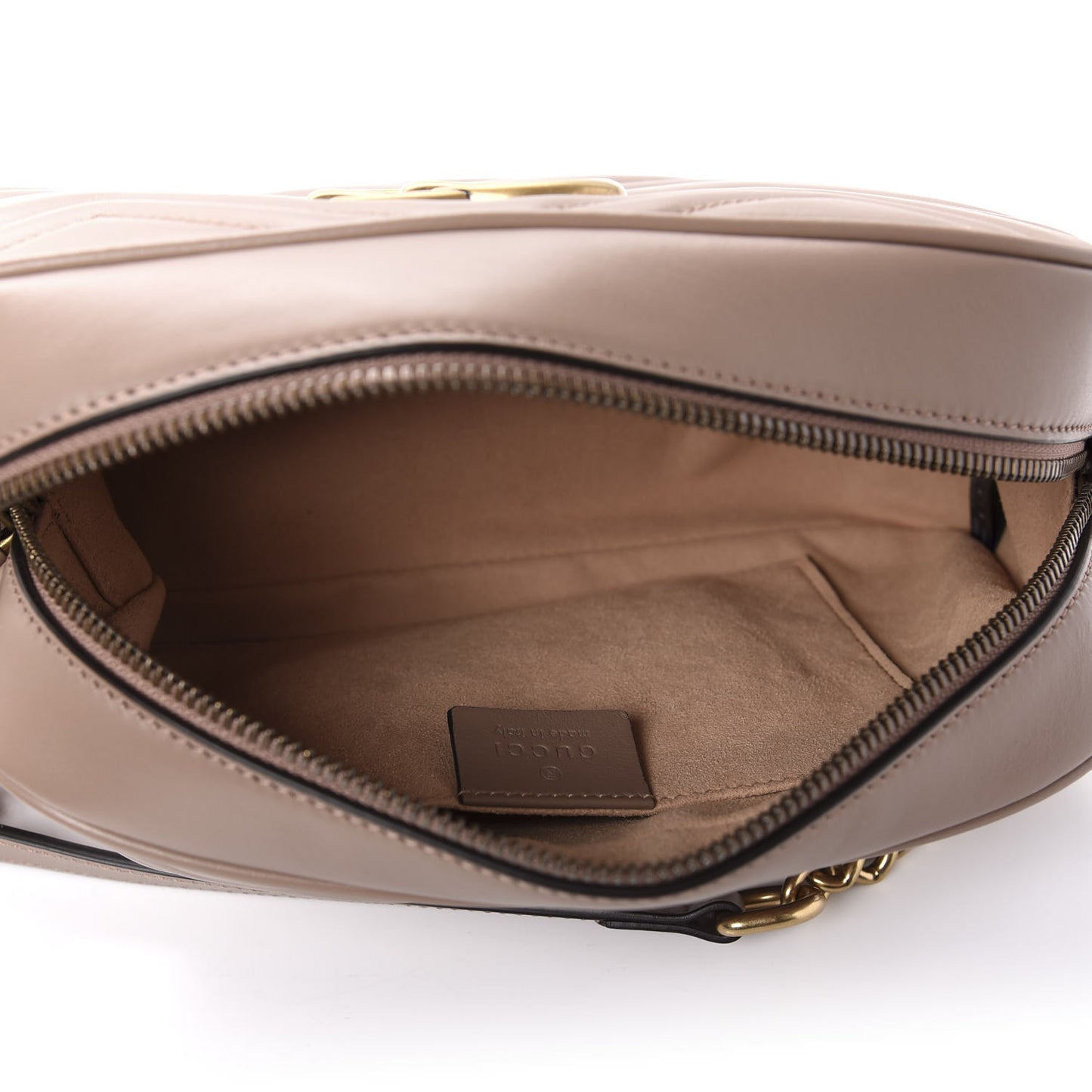 Calfskin Matelasse Small GG Marmont Chain Shoulder Bag Porcelain Rose