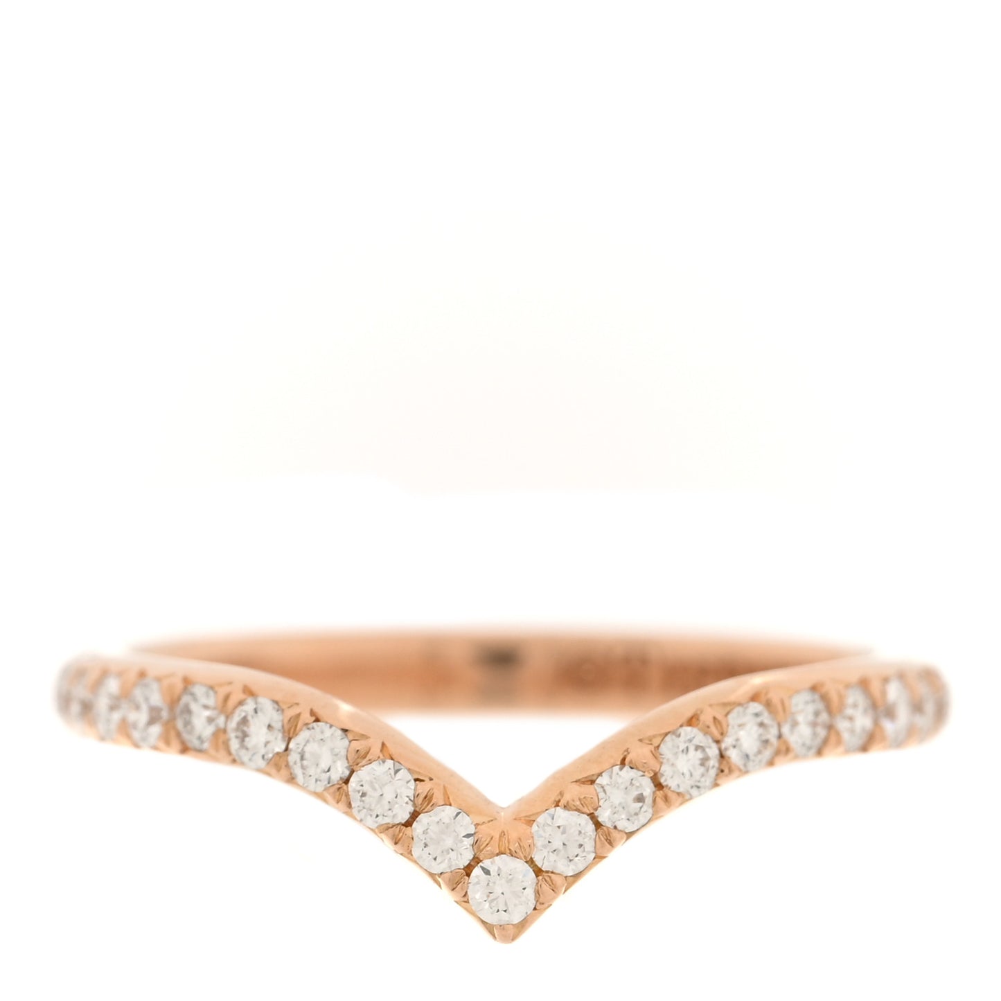 18K Rose Gold Diamond Soleste V Ring 46 3.5 49/5