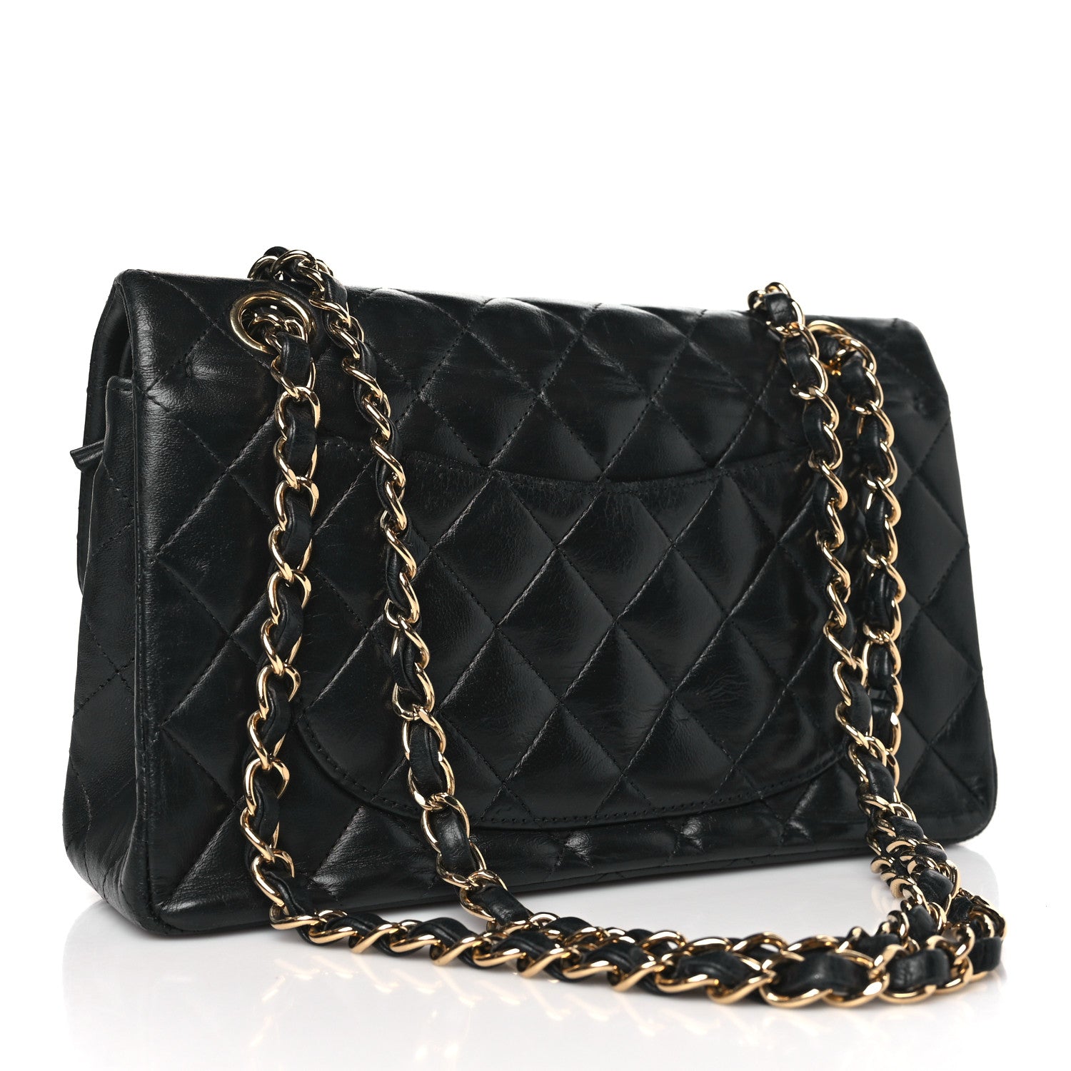 Chanel Lambskin Quilted Small Double Flap Black 3 of 9