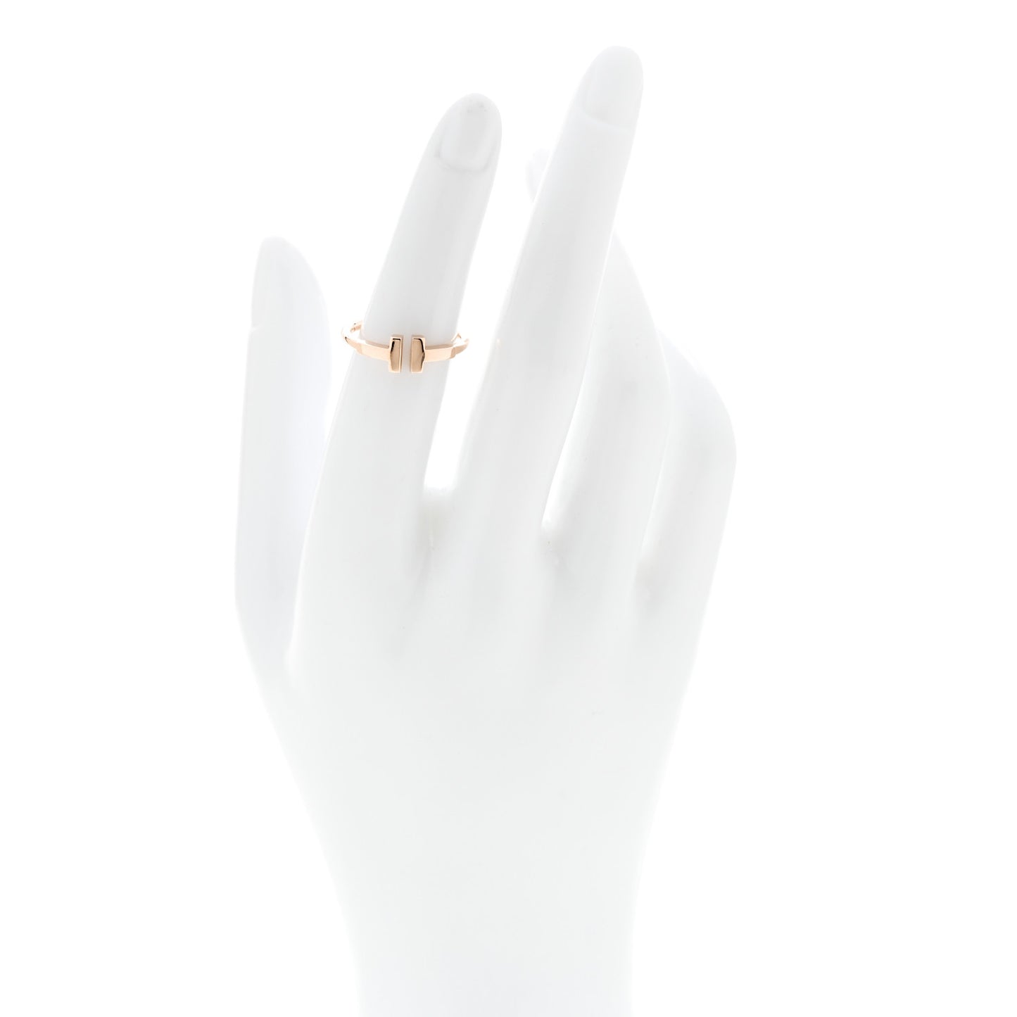 18K Rose Gold T Wire Ring 50 5.5