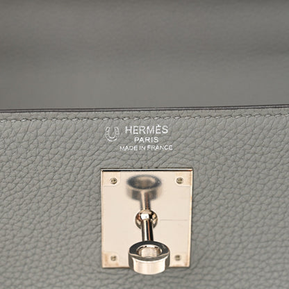 Hermes Togo Horseshoe Kelly Retourne 28 Gris Mouette Rouge Grenat 2 of 5