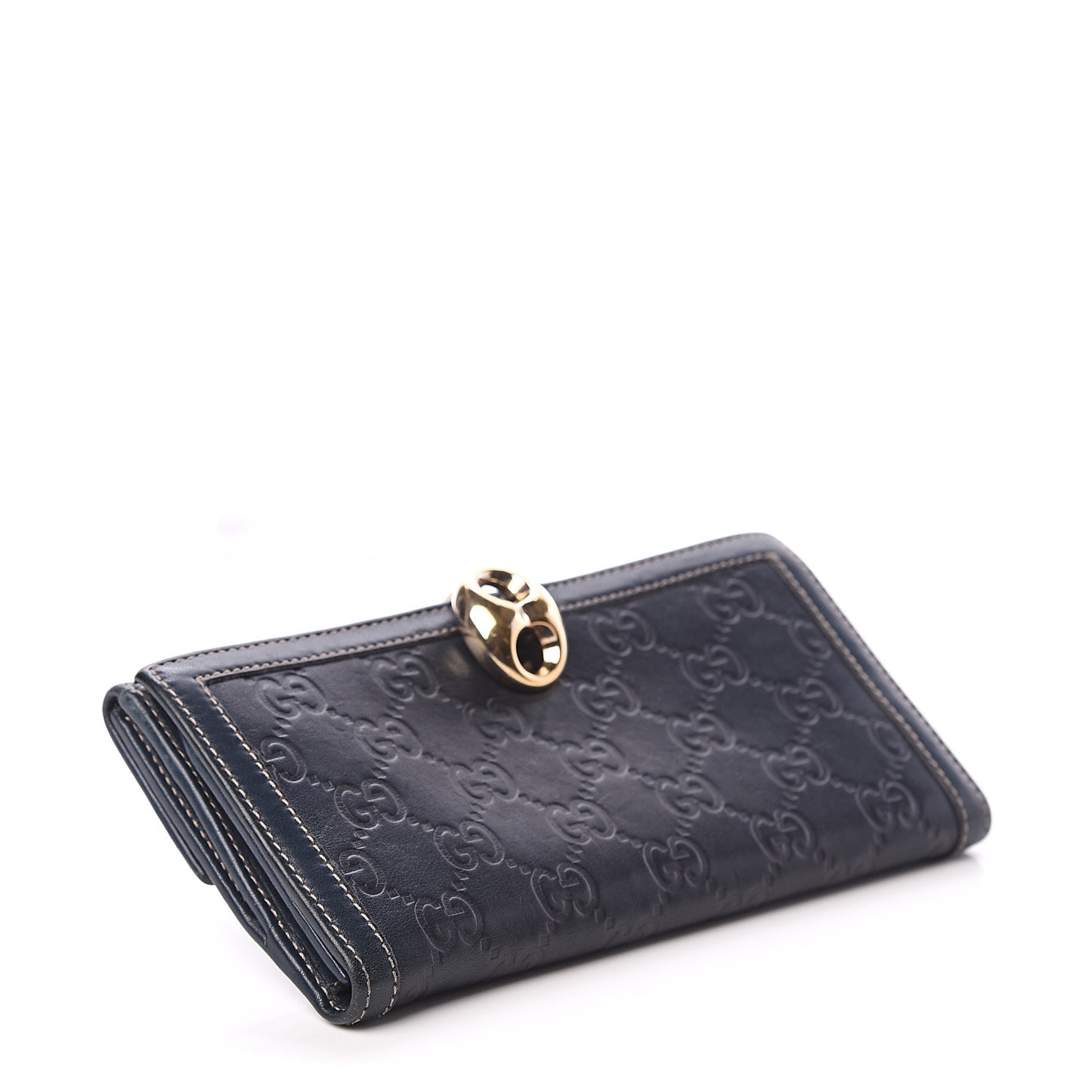Guccissima Wave Continental Wallet Blue