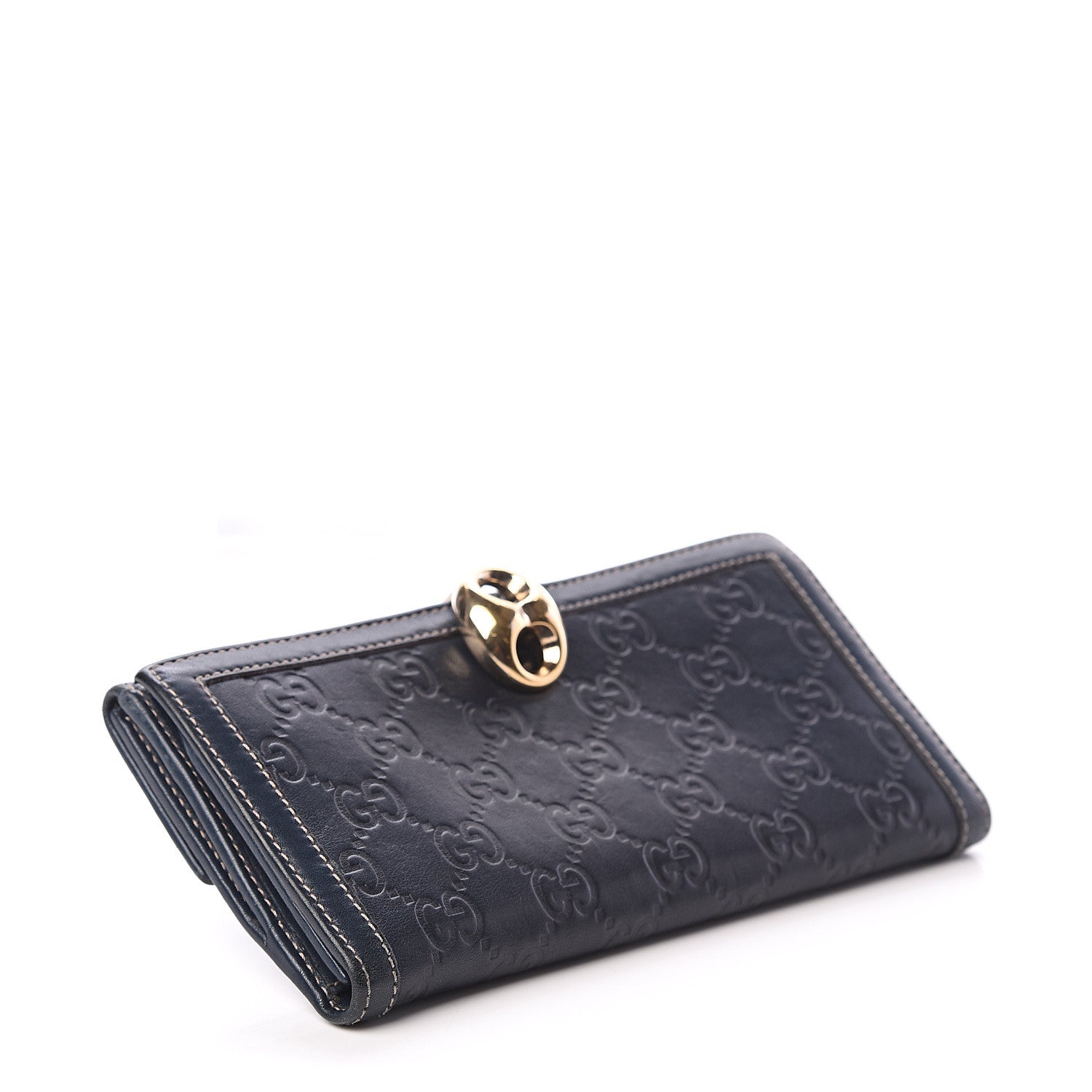 Gucci Guccissima Wave Continental Wallet Blue 3 of 5